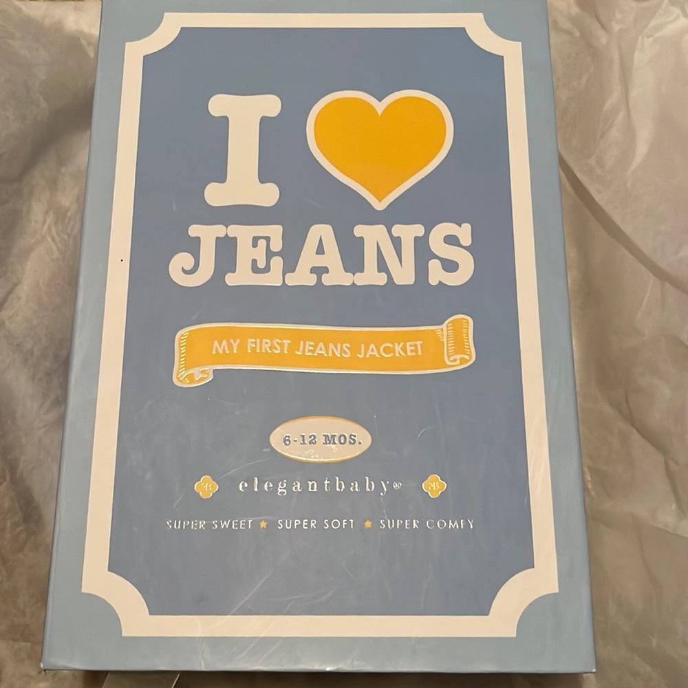 Elegant Baby My First Jean Jacket 6-12 months- brand new in gift box!